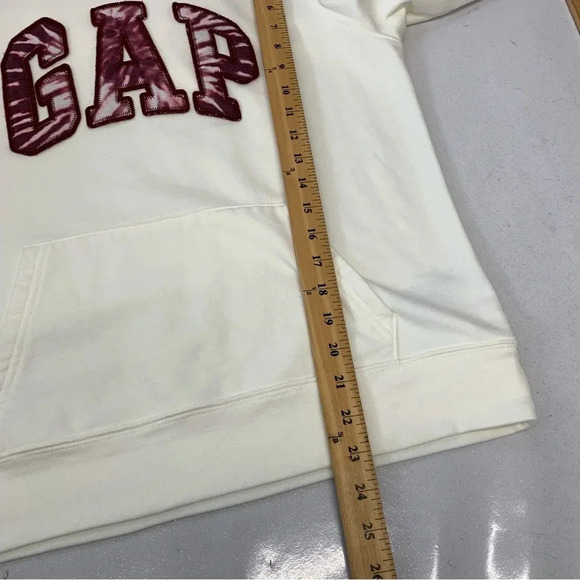 Gap Sweatshirt Womans Large Off White Spell Out Hood Long Sleeve - Picture 7 of 8
